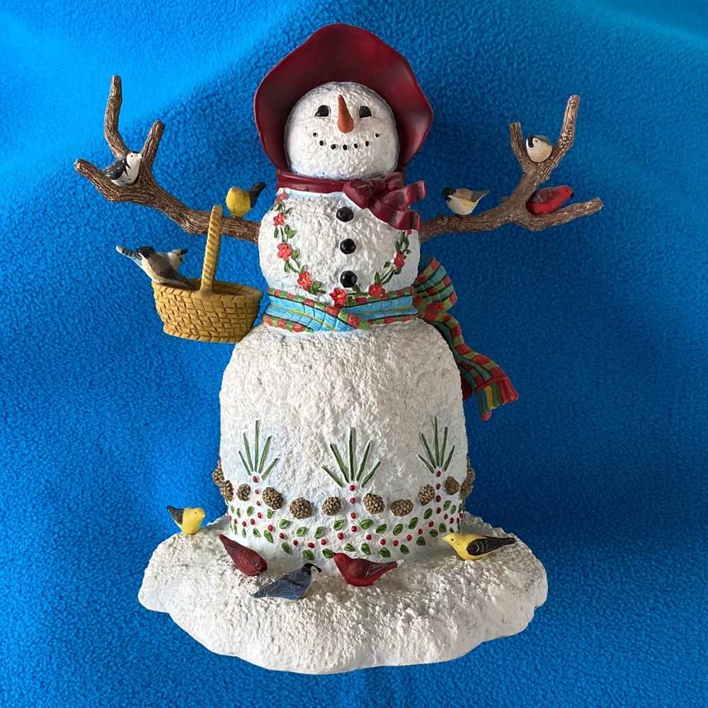 Lenox “A Winter Visit” Snowman Figurine Rare - Vintage